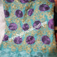 Exclusive swiss lace fabric mintgreen/purple/gold. Nigerian traditional celebrant Swiss lace embroidered with quality tread and all over crystal dazzling stones beautiful design. Sold per 5yds
