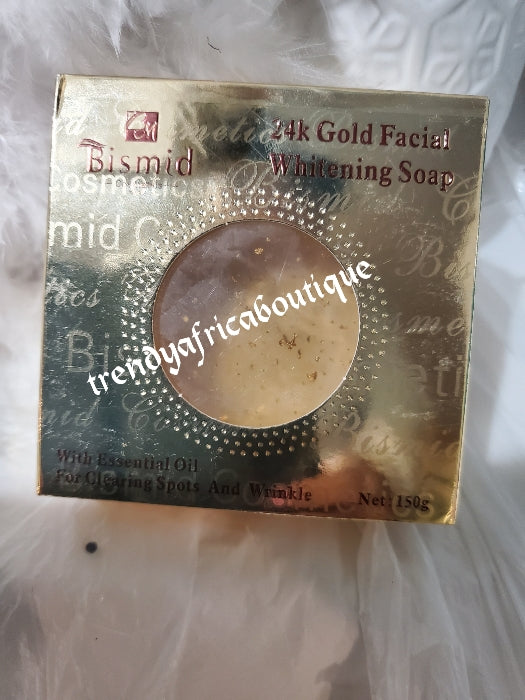 Bismid costmetics 24k Gold facial whiteing soap with essential oil, anti spots and wrinkles  150gx1