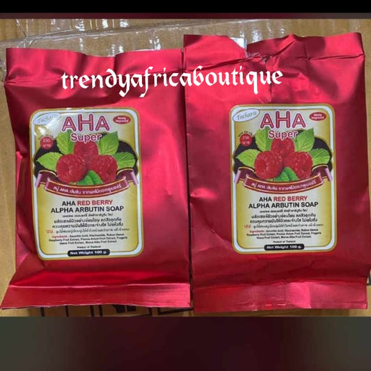 AHA Super red berry with ALPHA ARBUTIN SOAP 100g x 1 face and body