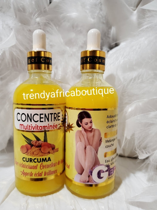 MultiVitamin oil concentre super whitening corrective body serum with tumeric, Arbutin, glutathione. Mix into your body lotion or shower gel for a brilliant glow complexion