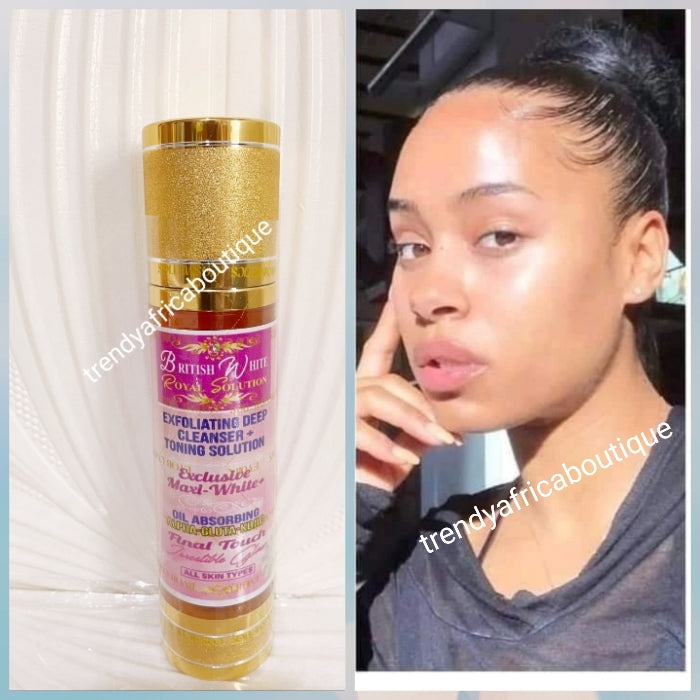 2pcs. New Product alert; EVOB British White Royal Solution exfoliating deep cleanser + toning solution and BRITISH white facial treatment cream. Anti spots and acne.face