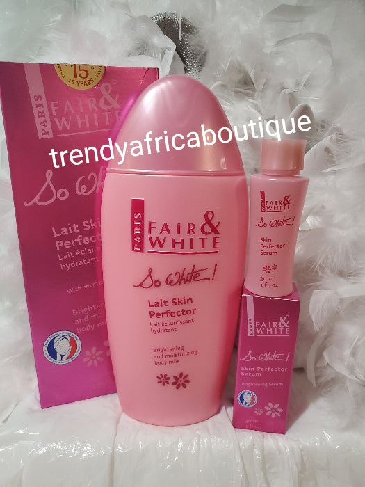 Original fair & White so white Skin perfector brightening & moisturizing body lotion 500mlx1 and serum 💯  AUTHENTIC body lotion direct from manufacturer