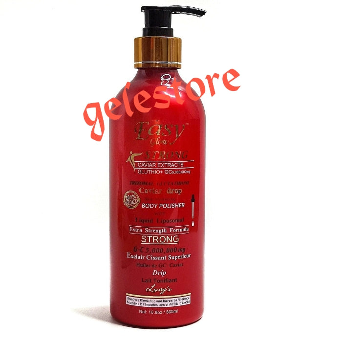 Easy Glow Strong Caviar extracts body lotion 400ml,  strong whitening & body polishing formula with caviar drop