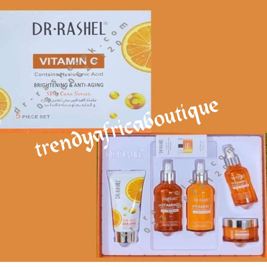 5 piece set. Dr. Rashel Vitamin C face Brightening & anti aging face serum, face cream, toner, cleansing milk contains Hyaluronic acid. 💯 AUTHENTIC