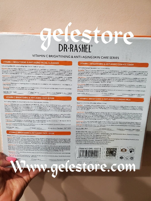 5 piece set. Dr. Rashel Vitamin C face Brightening & anti aging face serum, face cream, toner, cleansing milk contains Hyaluronic acid. 💯 AUTHENTIC