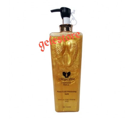Mega Glow Paris Nano gold whitening & repair shower gel. Enhace with Collagen & glutathion & essential oils 1000mlx1 💯  Satisfaction