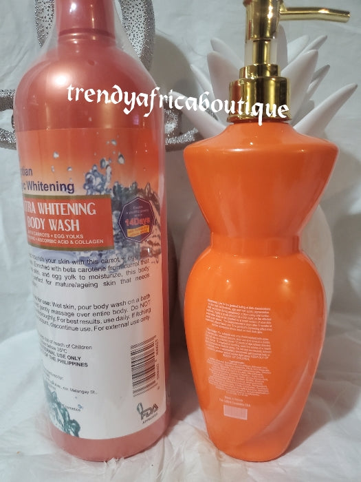 2 in 1 combo of Gluta Diamond VIP skin care  3X whitening carrot body lotion. Natural skin with spf50 500mlx 1 and pure egyptian magic body wash 1000mlx 1