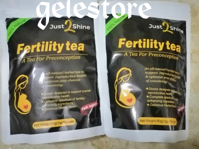 Just 2 shine Fertility herble tea 💯 natural  herbal tea. Support female reproductive health. 90g bag  x 30 bags.  BEST NATURAL DRINK