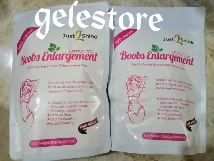 Just2shine Boobs enlargement 💯 herbal tea. Caffeine free 90g bag  x 30 bags.  Natural herbal tea