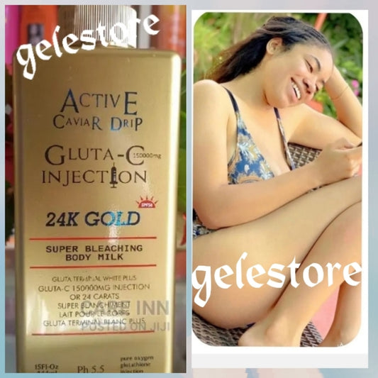 Active Caviar drip Gluta terminal white PLUS. 24k Gold SUper Bleaching body lotion. X 1 bottle.