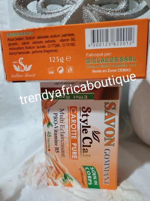 2 soap style clair exfoliating pure carrot lightening soap with