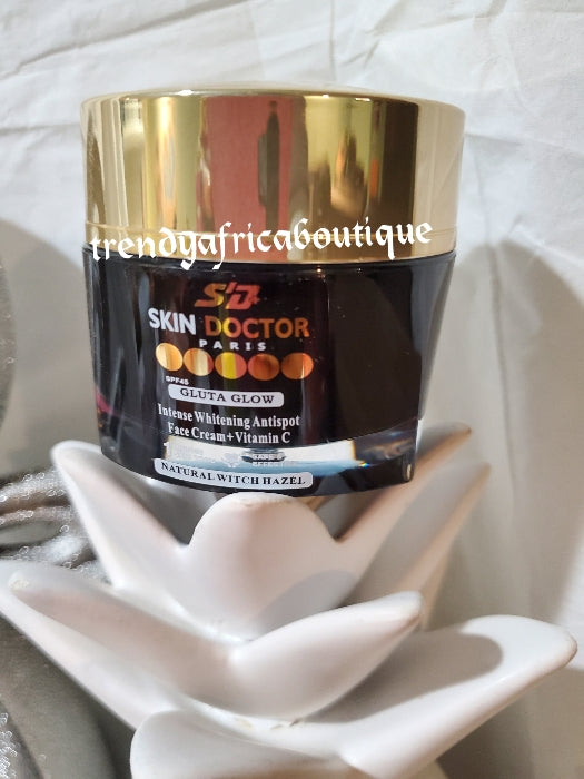 Skin Doctor gluta Glow intense whitening anti spot face cream with vit. C + natural witch hazel spf30. 50G X1